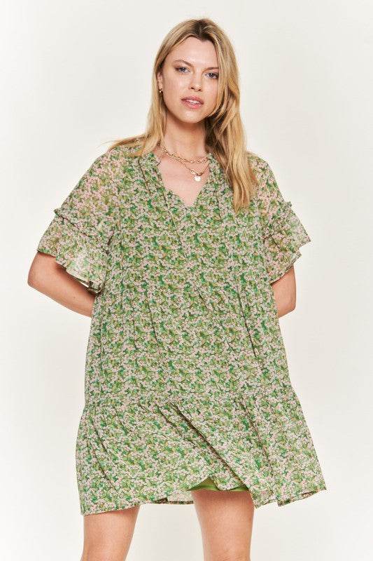 Floral print v-neck mini dress - Shop Style & More | Fresh Looks, Everyday Deals & Free Shipping