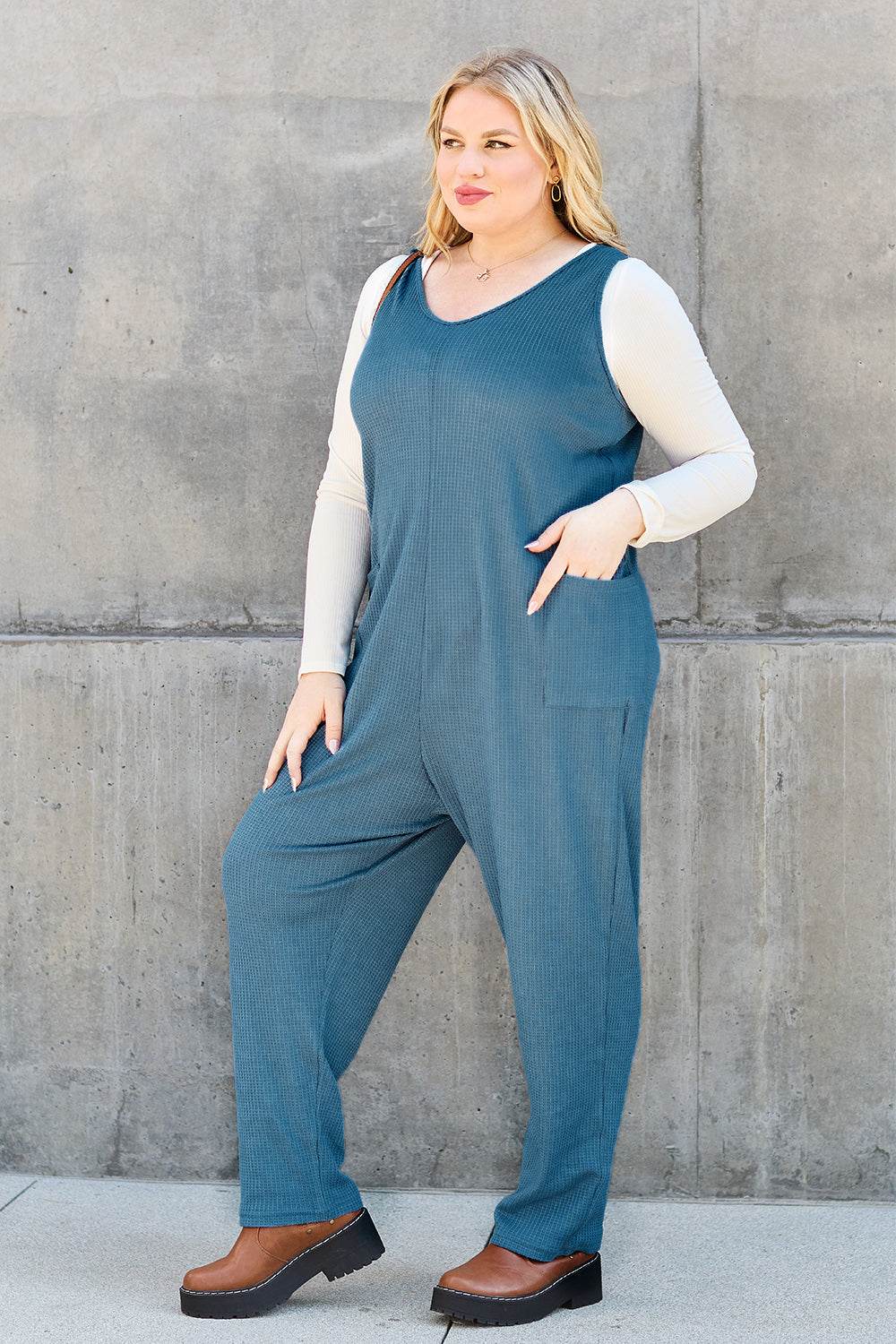 Double Take Full Size Sleeveless Straight Jumpsuit - Shop Style & More | Fresh Looks, Everyday Deals & Free Shipping