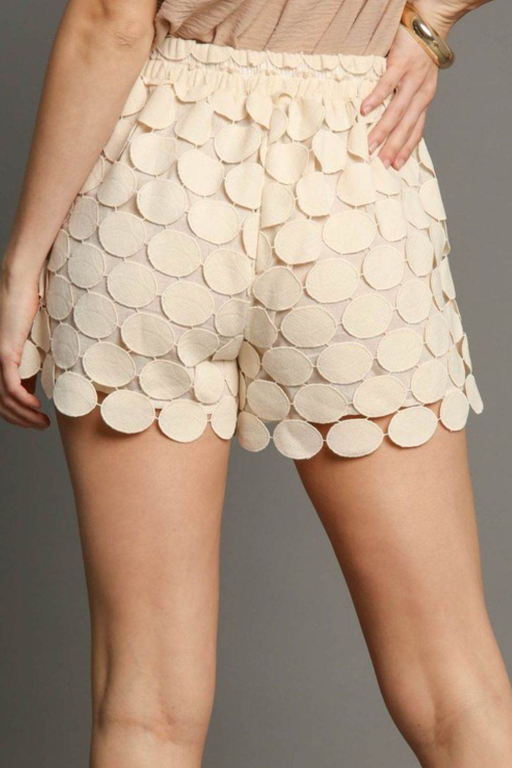 Umgee Full Size Polka Dot Lace Shorts Plus Size - Shop Style & More | Fresh Looks, Everyday Deals & Free Shipping