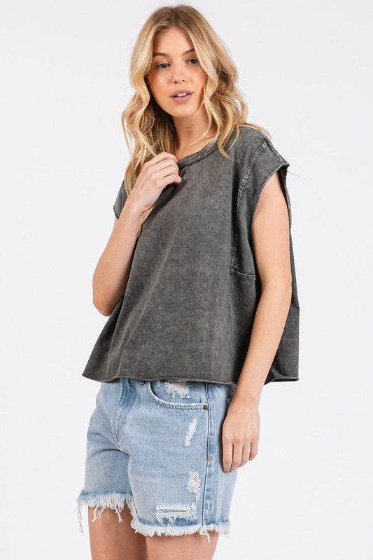 Mittoshop Round Neck Cap Sleeve T-Shirt - Shop Style & More | Fresh Looks, Everyday Deals & Free Shipping