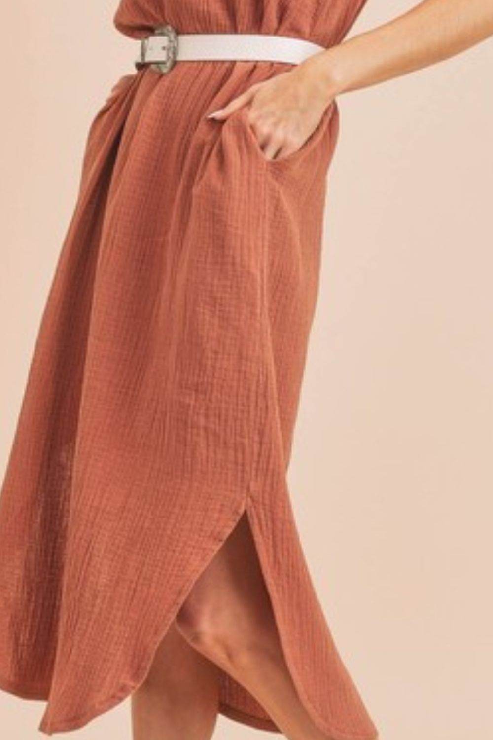 Aemi + Co Round Neck Midi Tank Dress with Pockets - Shop Style & More | Fresh Looks, Everyday Deals & Free Shipping