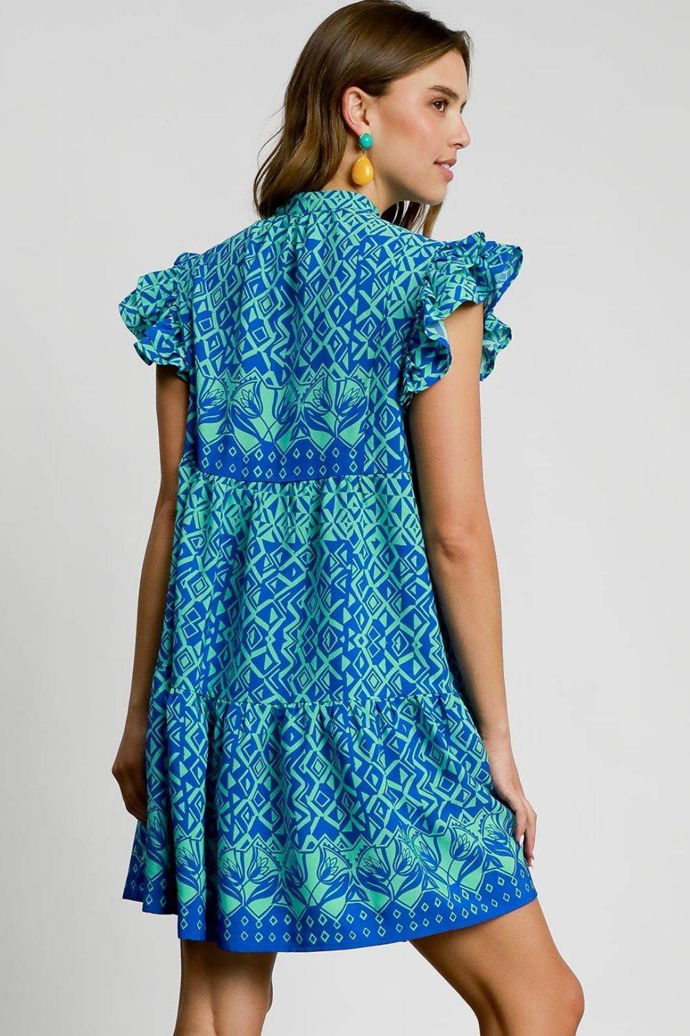 Umgee Full Size Mixed Print Mini Dress Plus Size - Shop Style & More | Fresh Looks, Everyday Deals & Free Shipping