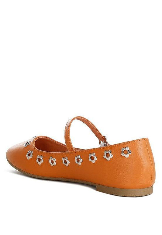 Tanzer Floral Eyelet Strapped Ballerinas - Shop Style & More | Fresh Looks, Everyday Deals & Free Shipping