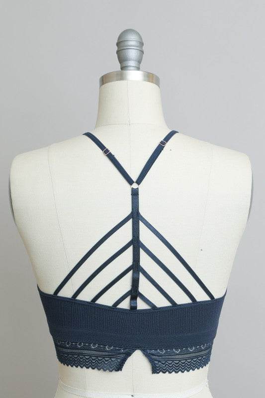 High Neck Crochet Lace Trim Bralette - Shop Style & More | Fresh Looks, Everyday Deals & Free Shipping