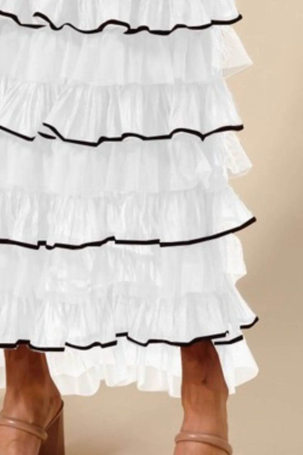 SO ME Layered Ruffled Tulle Maxi Skirt - Shop Style & More | Fresh Looks, Everyday Deals & Free Shipping
