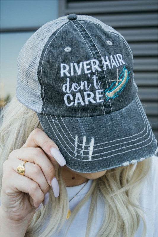 River Hair Don't Care Embroidered Trucker Hat - Shop Style & More | Fresh Looks, Everyday Deals & Free Shipping