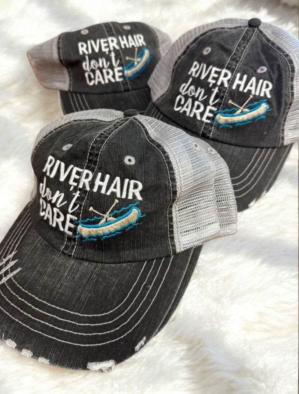 River Hair Don't Care Embroidered Trucker Hat - Shop Style & More | Fresh Looks, Everyday Deals & Free Shipping