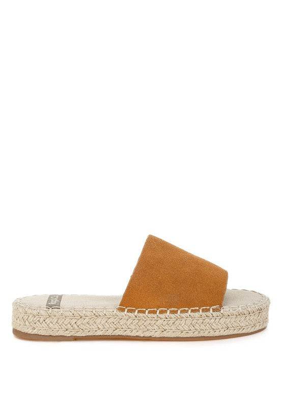 Huntra Real Soft Leather Espadrille Flatforms - Shop Style & More | Fresh Looks, Everyday Deals & Free Shipping