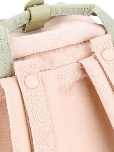 Himawari Contrast Waterproof Canvas Backpack Bag with Round Label - Shop Style & More | Fresh Looks, Everyday Deals & Free Shipping