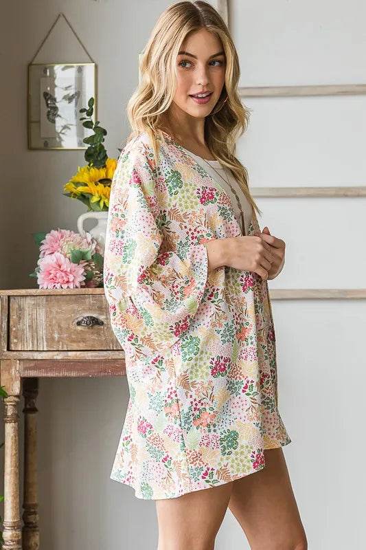 Heimish Full Size Multi Color Floral Open Cardigan Plus Size - Shop Style & More | Fresh Looks, Everyday Deals & Free Shipping
