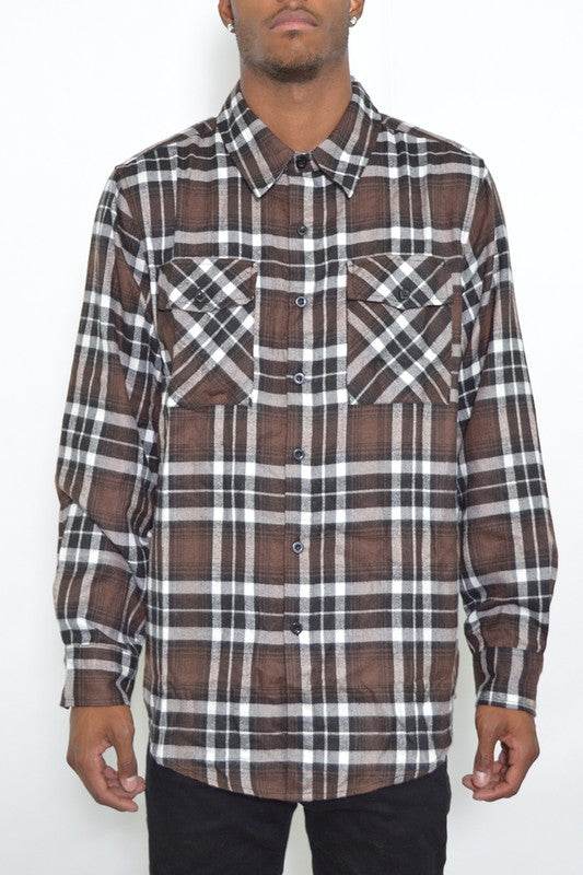 Regular Fit Checker Plaid Flannel Long Sleeve - Shop Style & More | Fresh Looks, Everyday Deals & Free Shipping