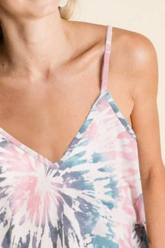 BiBi Tie Dye French Terry Knit Sleeveless Top - Shop Style & More | Fresh Looks, Everyday Deals & Free Shipping