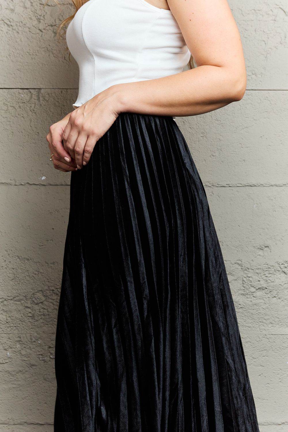 Ninexis Accordion Pleated Flowy Midi Skirt - Shop Style & More | Fresh Looks, Everyday Deals & Free Shipping