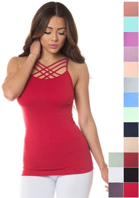 Womens Seamless Triple Criss-Cross Front Cami - Shop Style & More | Fresh Looks, Everyday Deals & Free Shipping