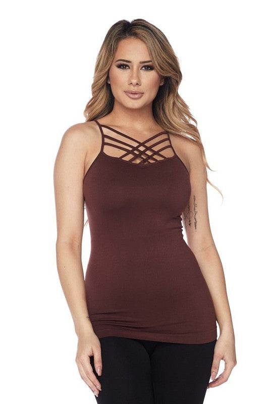 Womens Seamless Triple Criss-Cross Front Cami - Shop Style & More | Fresh Looks, Everyday Deals & Free Shipping