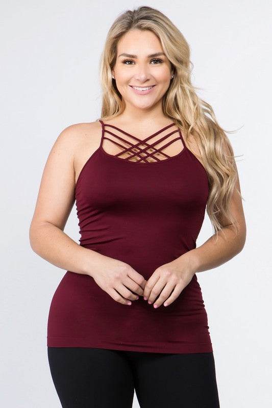 Womens Seamless Triple Criss-Cross Front Cami - Shop Style & More | Fresh Looks, Everyday Deals & Free Shipping