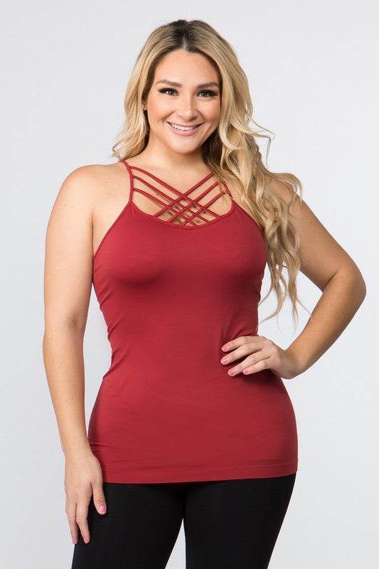 Womens Seamless Triple Criss-Cross Front Cami - Shop Style & More | Fresh Looks, Everyday Deals & Free Shipping