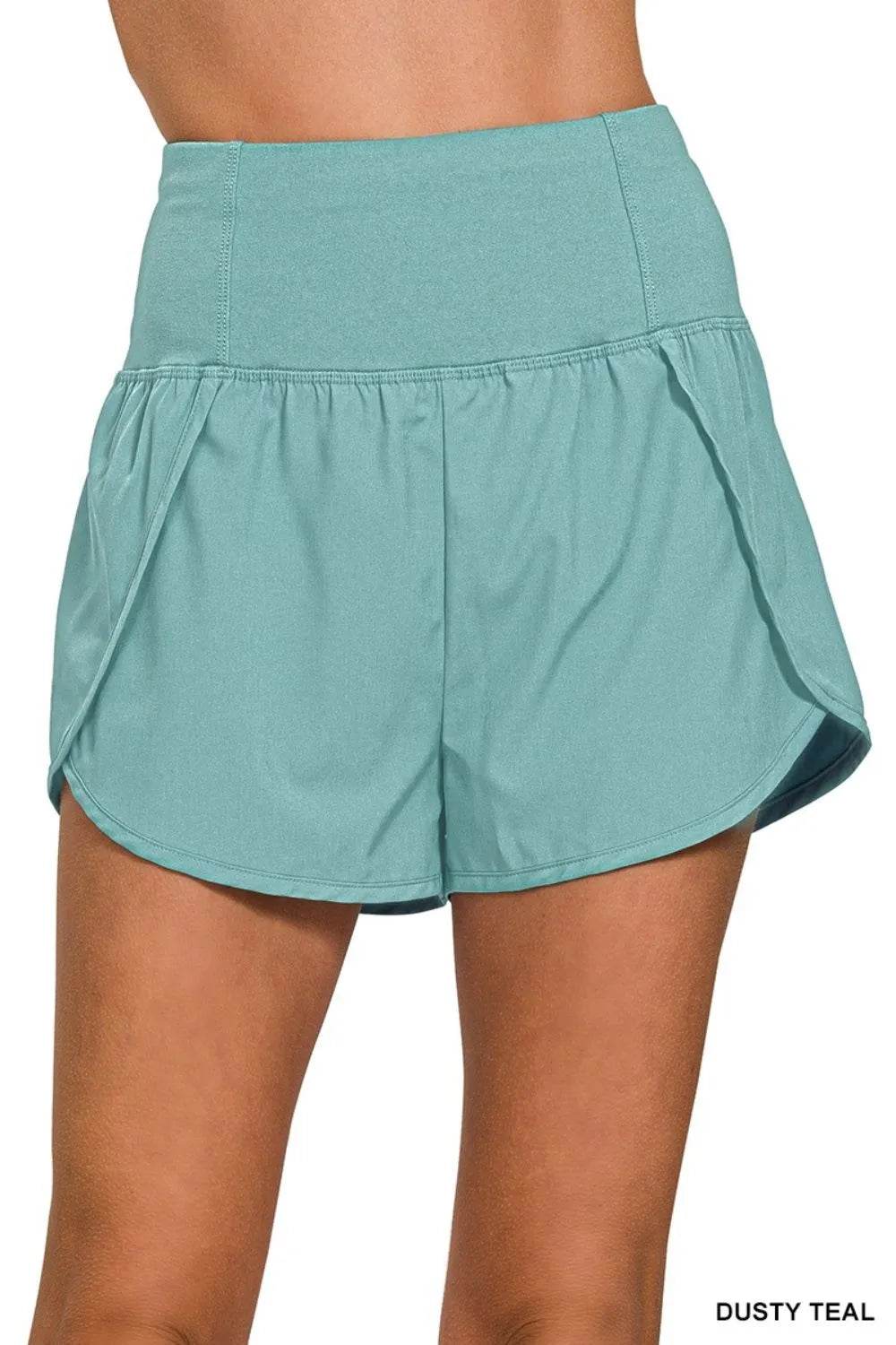 Zenana High Waisted Zippered Back Pocket Running Shorts - Shop Style & More | Fresh Looks, Everyday Deals & Free Shipping