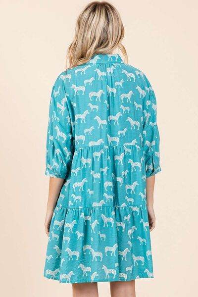 Mittoshop Zebra Print Button Down Shirt Mini Dress - Shop Style & More | Fresh Looks, Everyday Deals & Free Shipping