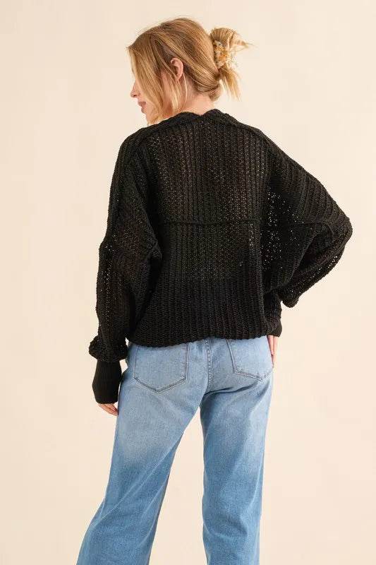 And The Why Fishnet Knitting Bolero Cardigan - Shop Style & More | Fresh Looks, Everyday Deals & Free Shipping