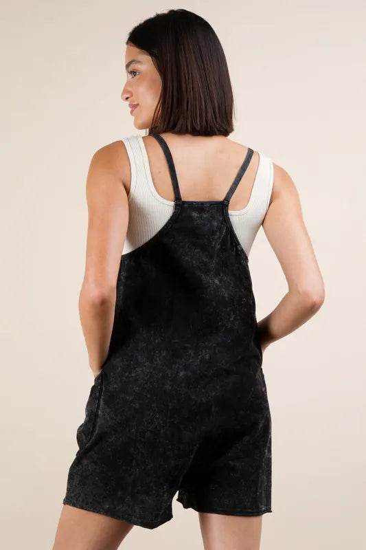 VERY J Plus Size Mineral Washed Sleeveless Knit Romper - Shop Style & More | Fresh Looks, Everyday Deals & Free Shipping