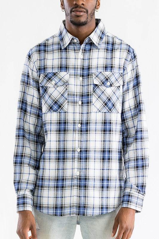Regular Fit Checker Plaid Flannel Long Sleeve - Shop Style & More | Fresh Looks, Everyday Deals & Free Shipping