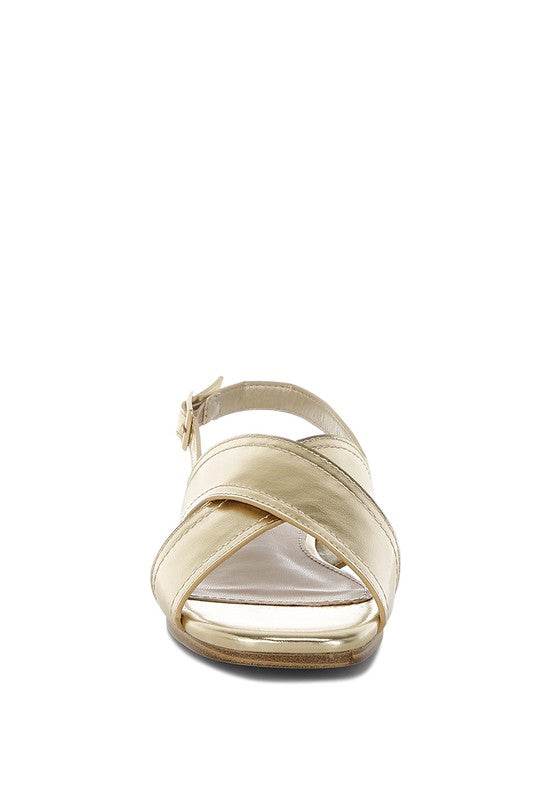 Kanon Metallic Pleather Criss-Cross Flats - Shop Style & More | Fresh Looks, Everyday Deals & Free Shipping