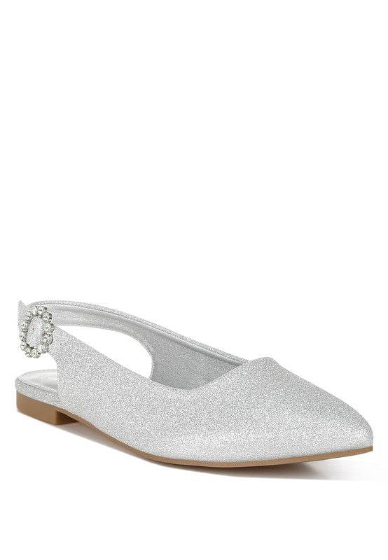 Giora Glitter Slingback Flat Sandals - Shop Style & More | Fresh Looks, Everyday Deals & Free Shipping