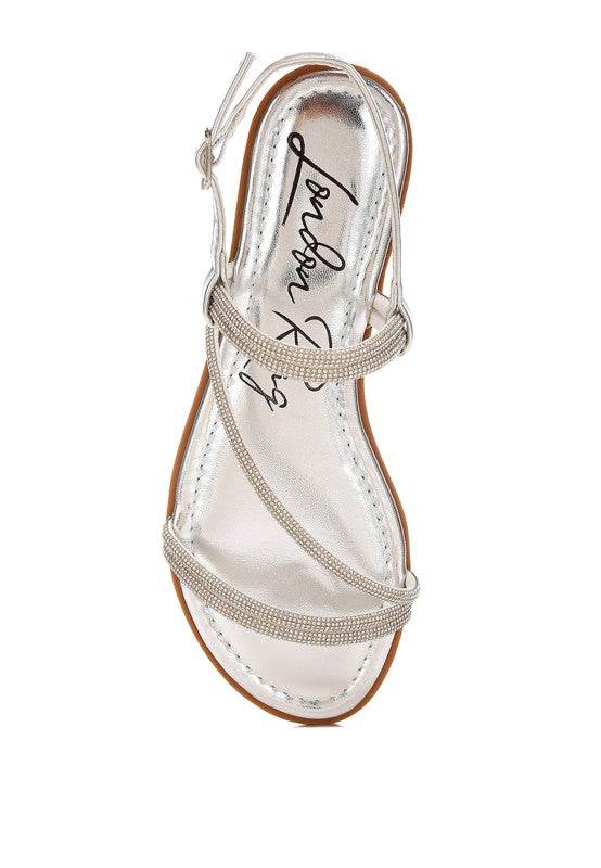 Bawley Rhinestone Strappy Flat Sandals - Shop Style & More | Fresh Looks, Everyday Deals & Free Shipping