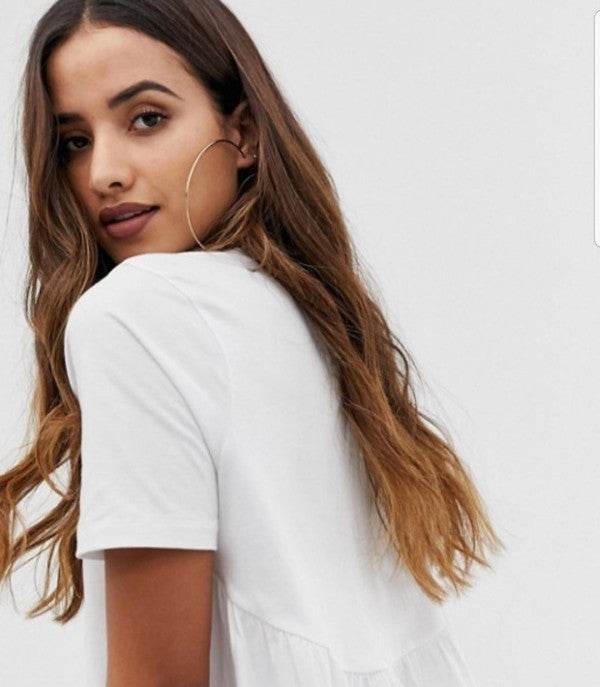 Jersey Dress white with Pockets - Shop Style & More | Fresh Looks, Everyday Deals & Free Shipping