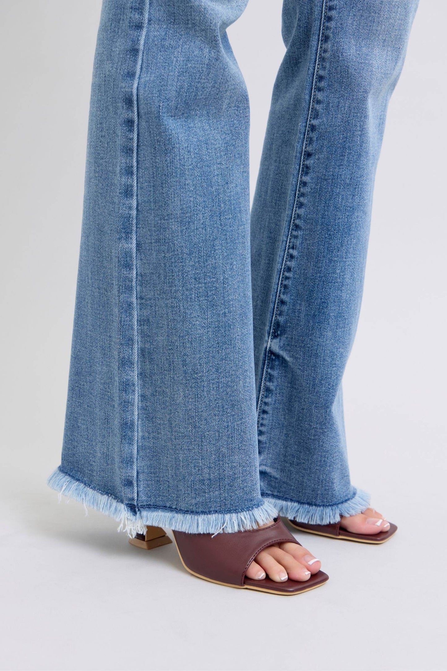 Judy Blue Full Size Raw Hem High Rise Bootcut Jeans - Shop Style & More | Fresh Looks, Everyday Deals & Free Shipping