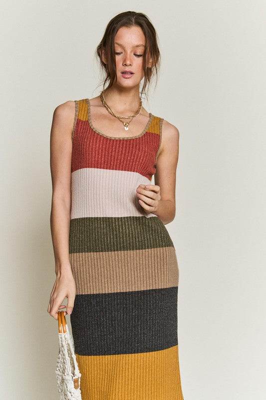 COLOR BLOCK CASUSAL DRESS - Shop Style & More | Fresh Looks, Everyday Deals & Free Shipping
