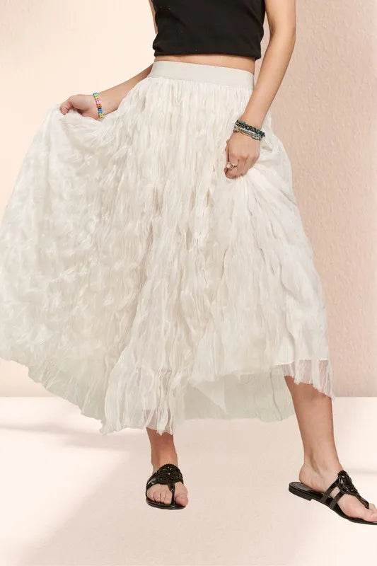 ADORA Elastic Waist Cloud Fluffy Maxi Skirt - Shop Style & More | Fresh Looks, Everyday Deals & Free Shipping