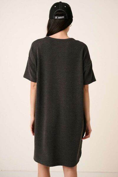Mittoshop Urban Rib Knit Short Sleeve Tee Dress - Shop Style & More | Fresh Looks, Everyday Deals & Free Shipping