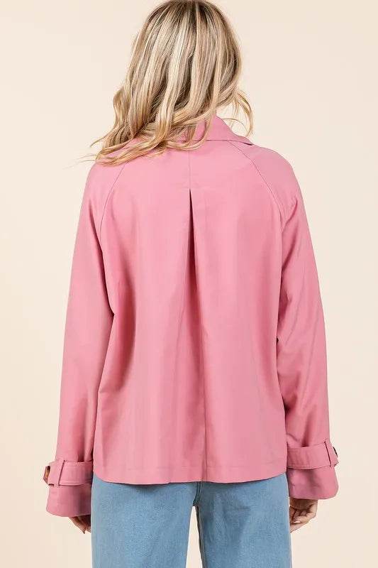 Mittoshop Double Breasted Long Sleeve Trench Coat Jacket - Shop Style & More | Fresh Looks, Everyday Deals & Free Shipping