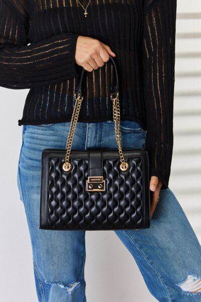 David Jones Quilted PU Leather Handbag - Shop Style & More | Fresh Looks, Everyday Deals & Free Shipping