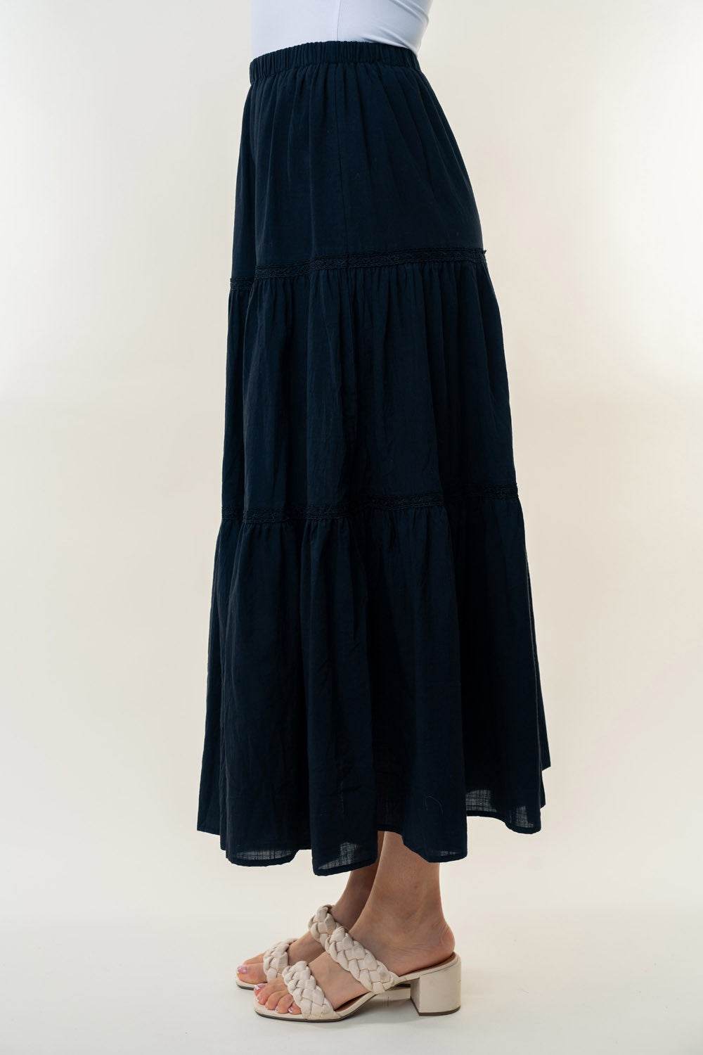 White Birch High Waisted Tiered Maxi Skirt - Shop Style & More | Fresh Looks, Everyday Deals & Free Shipping