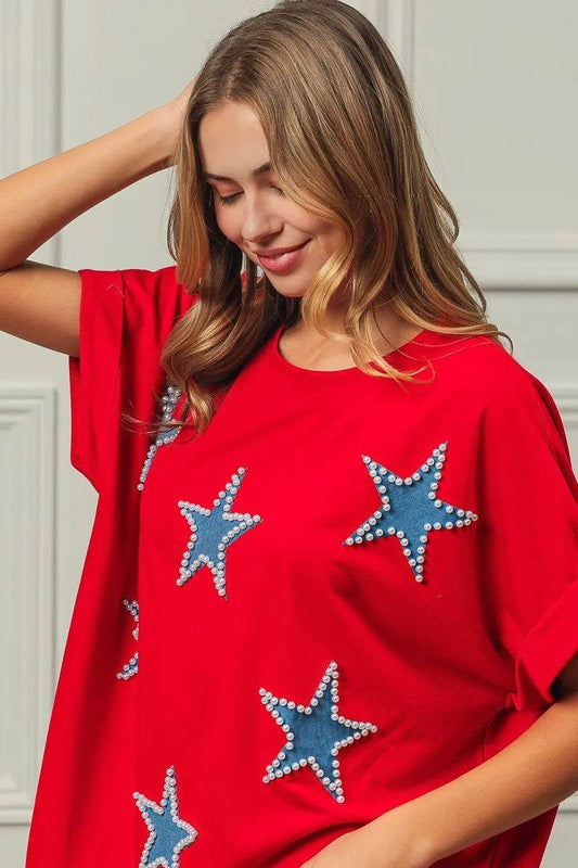 BiBi Fourth Of July Terry T-Shirt - Shop Style & More | Fresh Looks, Everyday Deals & Free Shipping