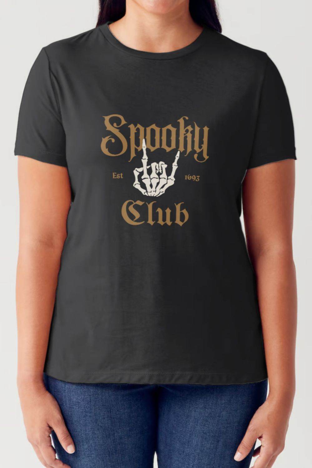 Simply Love Full Size SPOOKY CLUB Short Sleeve Tubular T-Shirt - Shop Style & More | Fresh Looks, Everyday Deals & Free Shipping