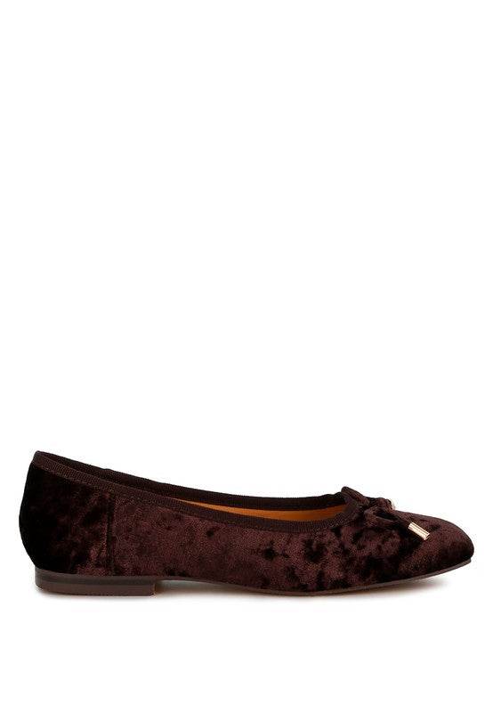 Buckrose Velvet Bow Ballerinas - Shop Style & More | Fresh Looks, Everyday Deals & Free Shipping