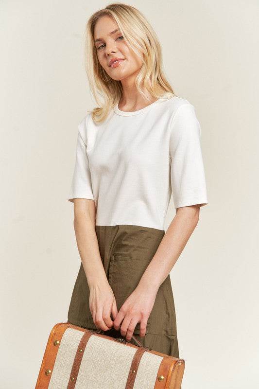 KNIT MIX DRESS - Shop Style & More | Fresh Looks, Everyday Deals & Free Shipping