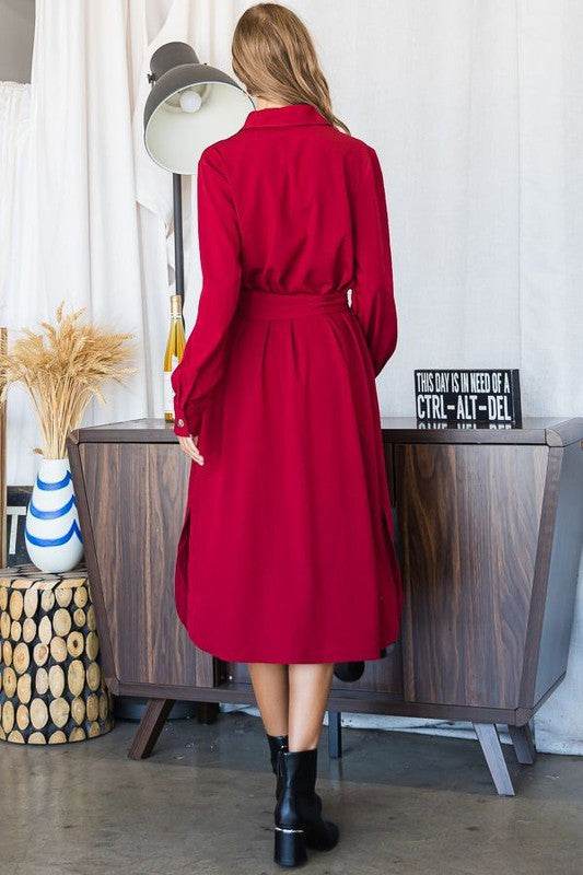 Button down shirt long dress PLUS 30-545P - Shop Style & More | Fresh Looks, Everyday Deals & Free Shipping