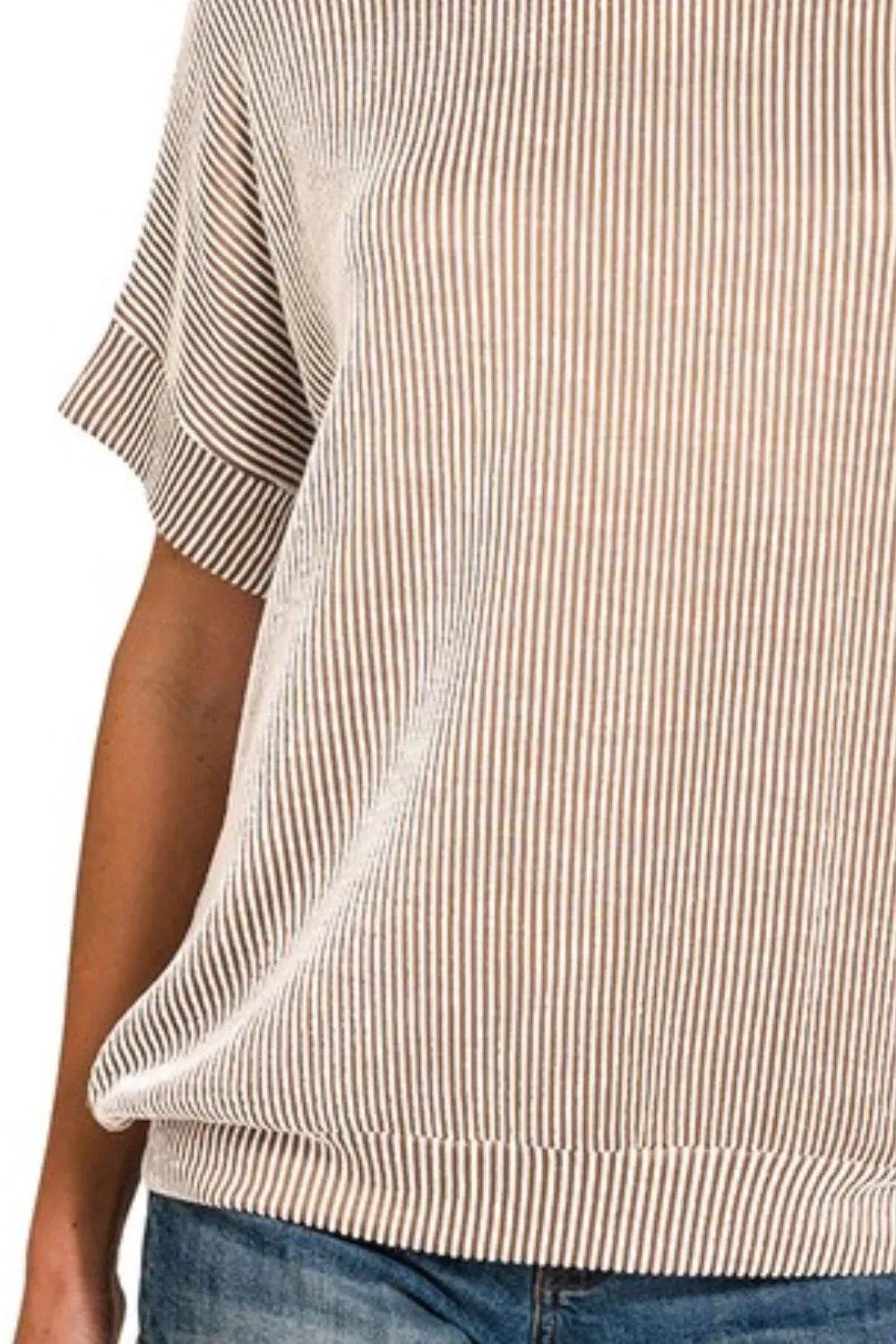 Zenana Corded Rib Short Sleeve T-Shirt - Shop Style & More | Fresh Looks, Everyday Deals & Free Shipping