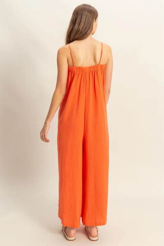 HYFVE Double Gauze Super Flowy Cami Jumpsuit - Shop Style & More | Fresh Looks, Everyday Deals & Free Shipping