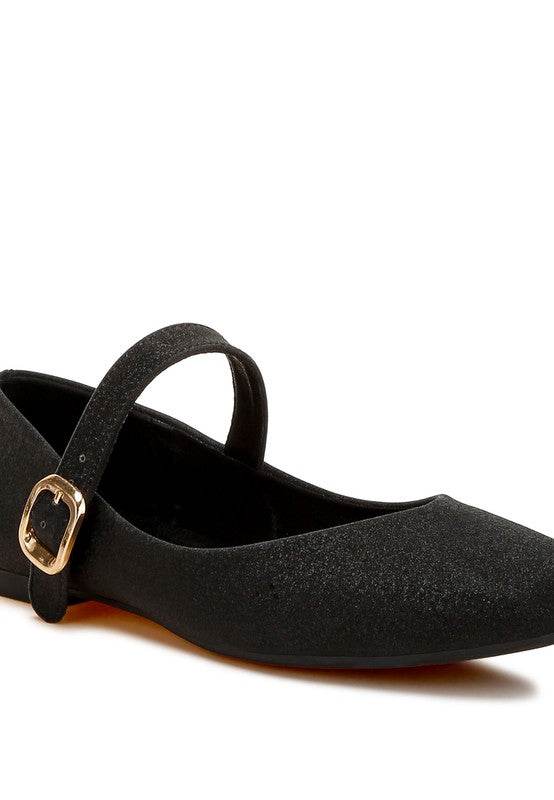 Herma Glitter Pin Buckle Ballerinas - Shop Style & More | Fresh Looks, Everyday Deals & Free Shipping