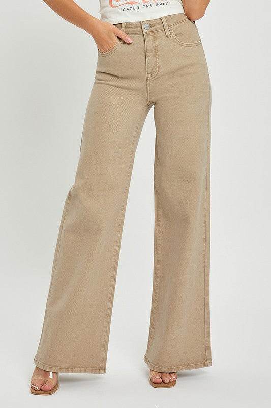 RISEN Full Size Tummy Control High Rise Wide Leg Jeans Plus Size - Shop Style & More | Fresh Looks, Everyday Deals & Free Shipping