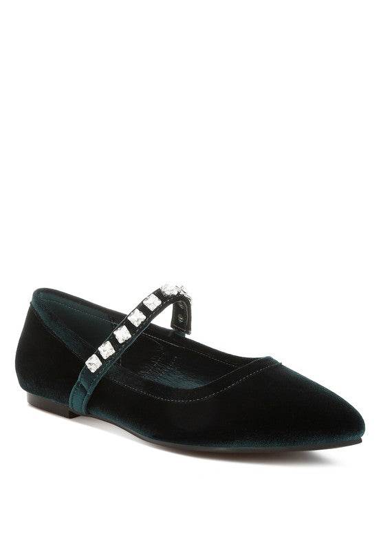 Aralia Velvet Mary Jane Ballerinas - Shop Style & More | Fresh Looks, Everyday Deals & Free Shipping