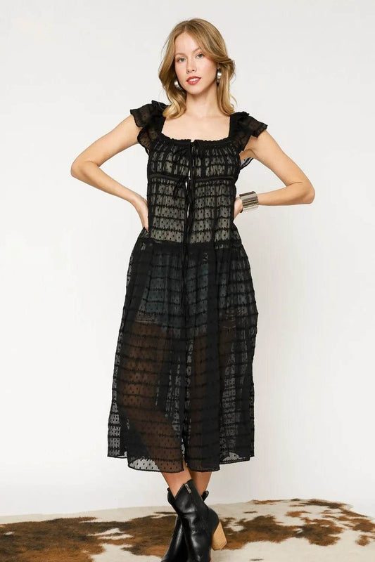 Umgee Sheer Lace Ruffled Cap Sleeve Cover Up - Shop Style & More | Fresh Looks, Everyday Deals & Free Shipping