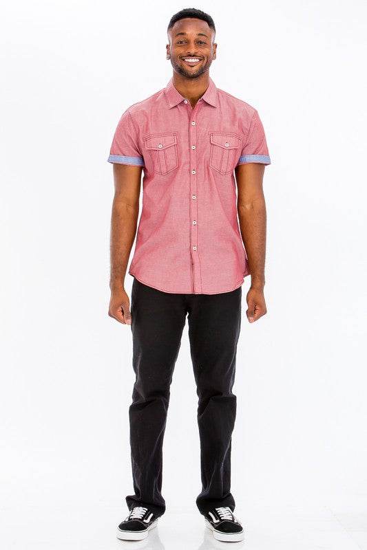 Weiv Men's Casual Short Sleeve Two Tone Shirts - Shop Style & More | Fresh Looks, Everyday Deals & Free Shipping