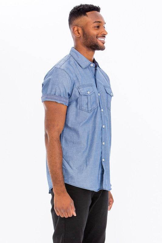 Weiv Men's Casual Short Sleeve Two Tone Shirts - Shop Style & More | Fresh Looks, Everyday Deals & Free Shipping